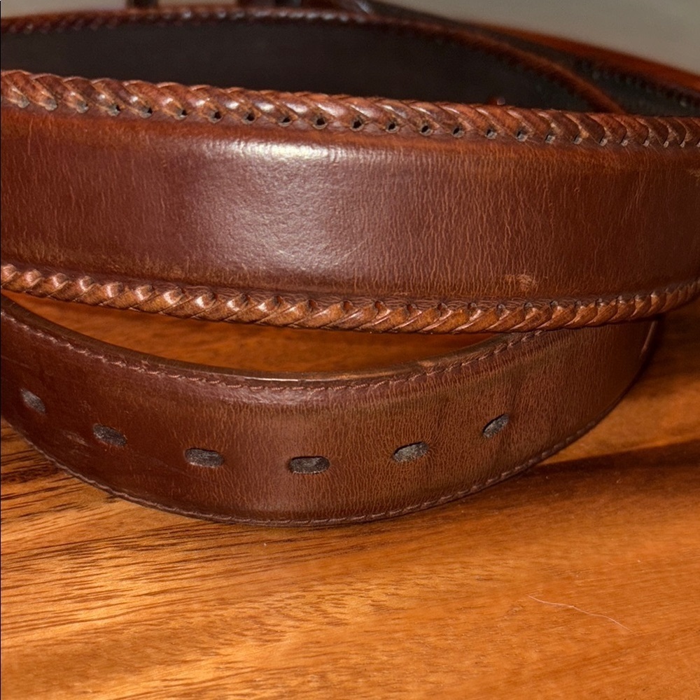 Wrangler Men's Brown Leather Belt 42/105 - Picture 4 of 9